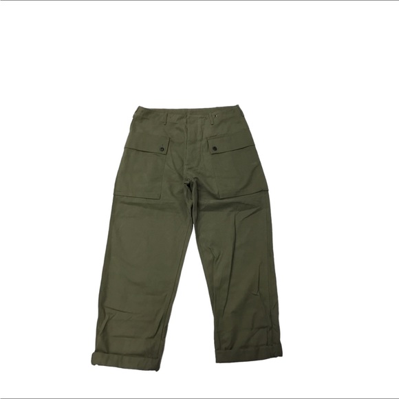 VINTAGE U.S MARINE CORP. OLIVE ULITIY CARGO PANTS Size 36 wool y2k military - Picture 3 of 7